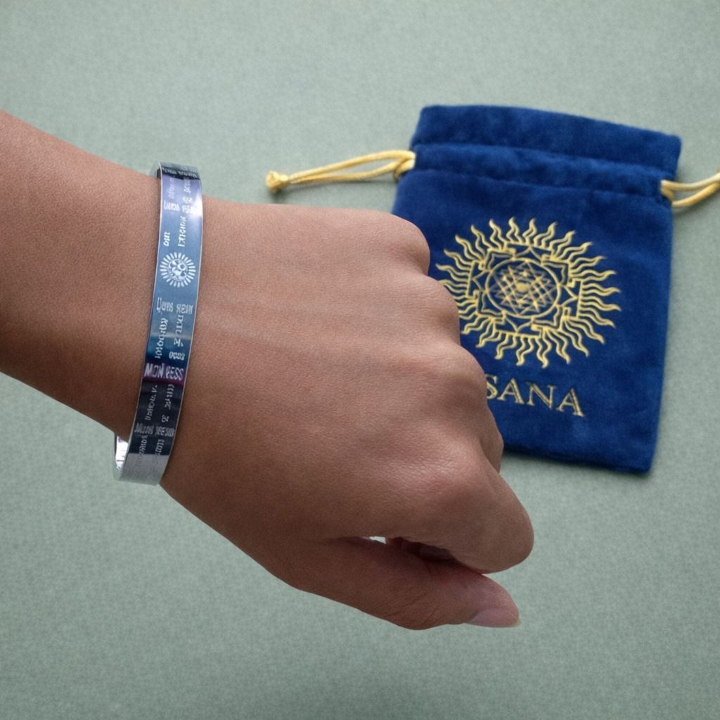 Life Activating Bracelet with Grabovoi Numbers and Sacred Geometry