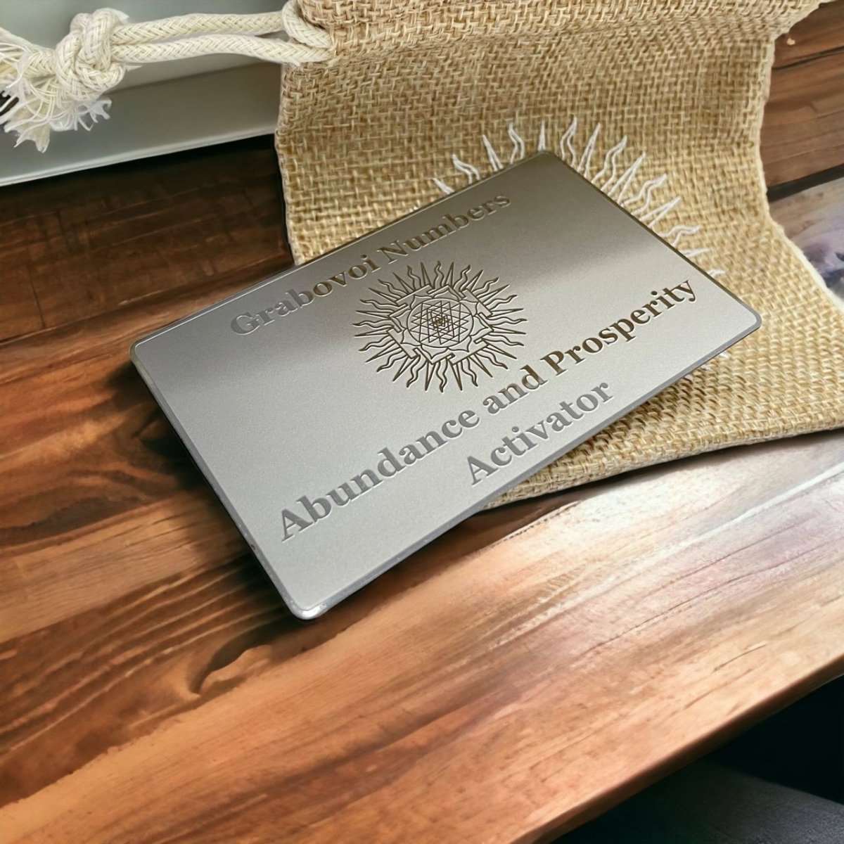 Grabovoi Abundance Activator Card - Numerana  Grabovoi number wallet card designed to enhance abundance, wealth, and financial alignment through spiritual technology.