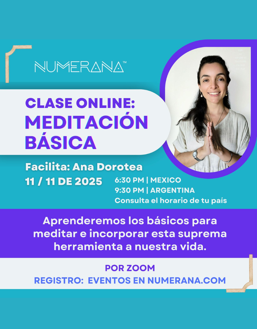 MARTES 11/11: Clase Online: Meditación Básica