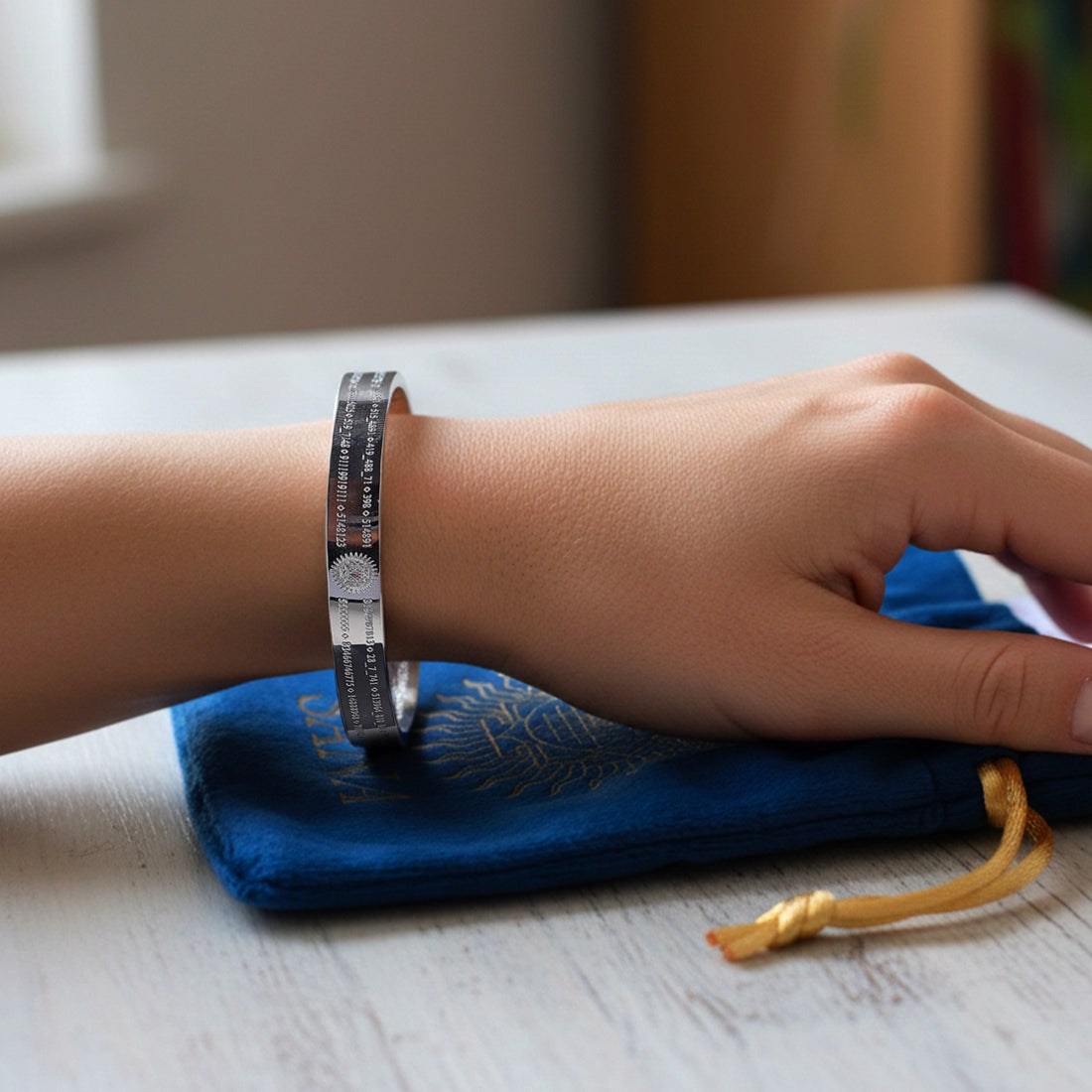 Life Activating Bracelet with Grabovoi Numbers and Sacred Geometry