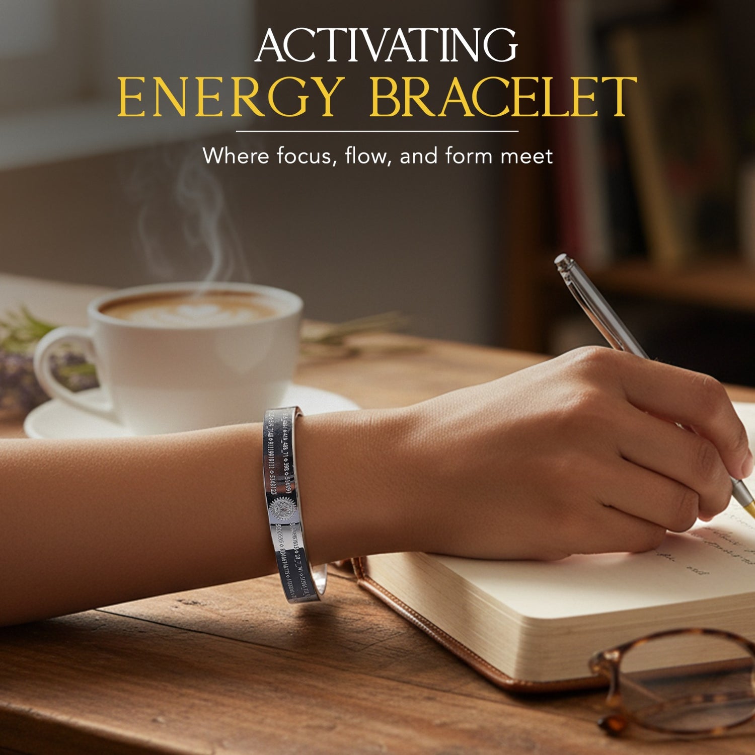Life Activating Bracelet with Grabovoi Numbers and Sacred Geometry