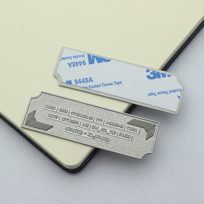 Metallic Grabovoi number charm for vehicles, designed to enhance protection, remove obstacles, and harmonize travel energy