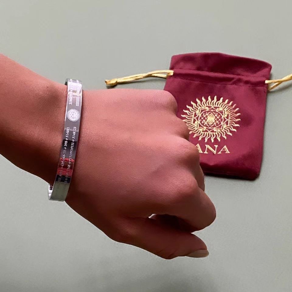 Life Activating Bracelet with Grabovoi Numbers - Numerana Vibrational wellness bracelet engraved with Grabovoi sequences to support physical, mental, emotional, and spiritual harmony.
